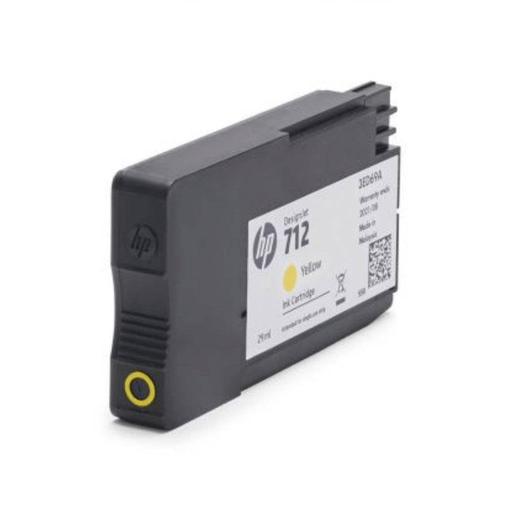 2x Original Yellow Ink HP 712 (3ED69A) Color yellow