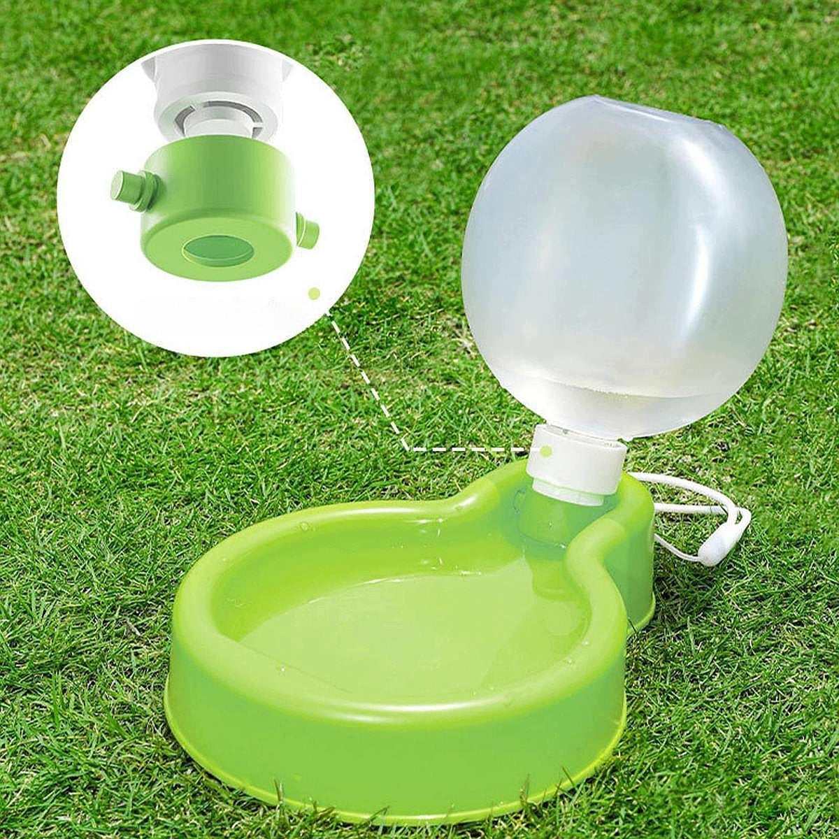 2x Pet Water Bottle 500ml Kettle Pets Drinking Bottle for Kitty Dogs Green