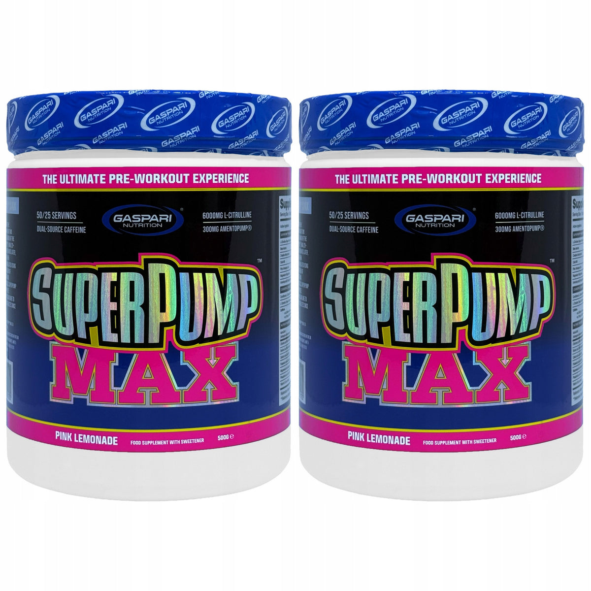 2x Pre-workout Super Pump Max 500g Muscle Pump Lemonade GASPARI