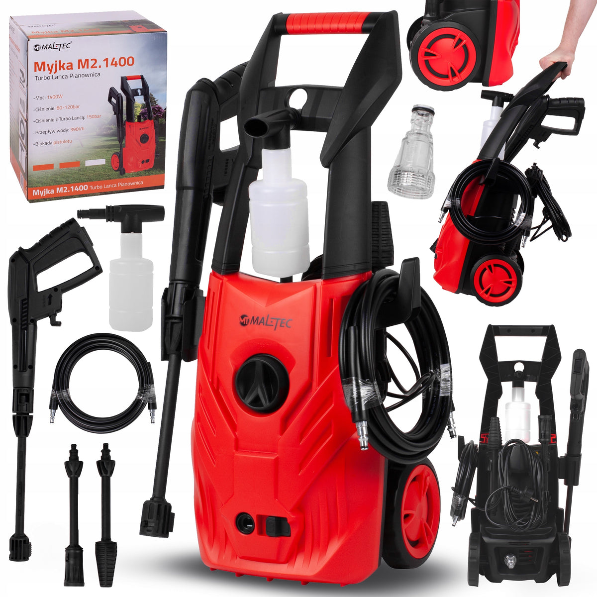 2x Pressure Washer Maltec Compact Samossaca Aluminum Pump Strong Tur
