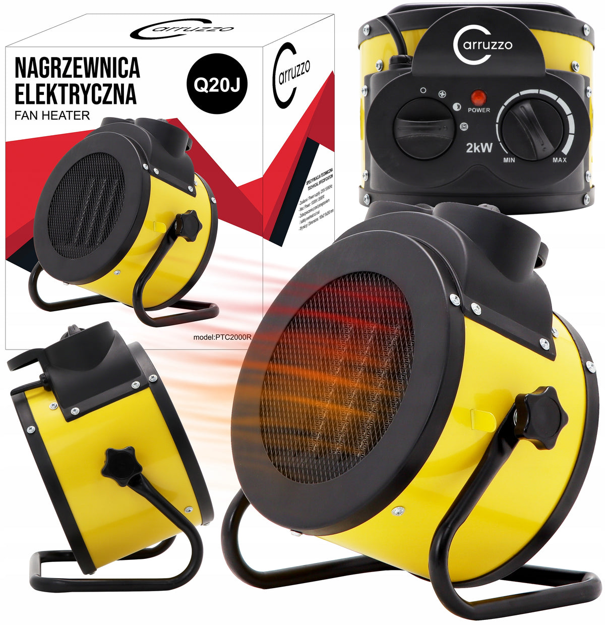 2x Q20J ELECTRIC HEATER 2000W