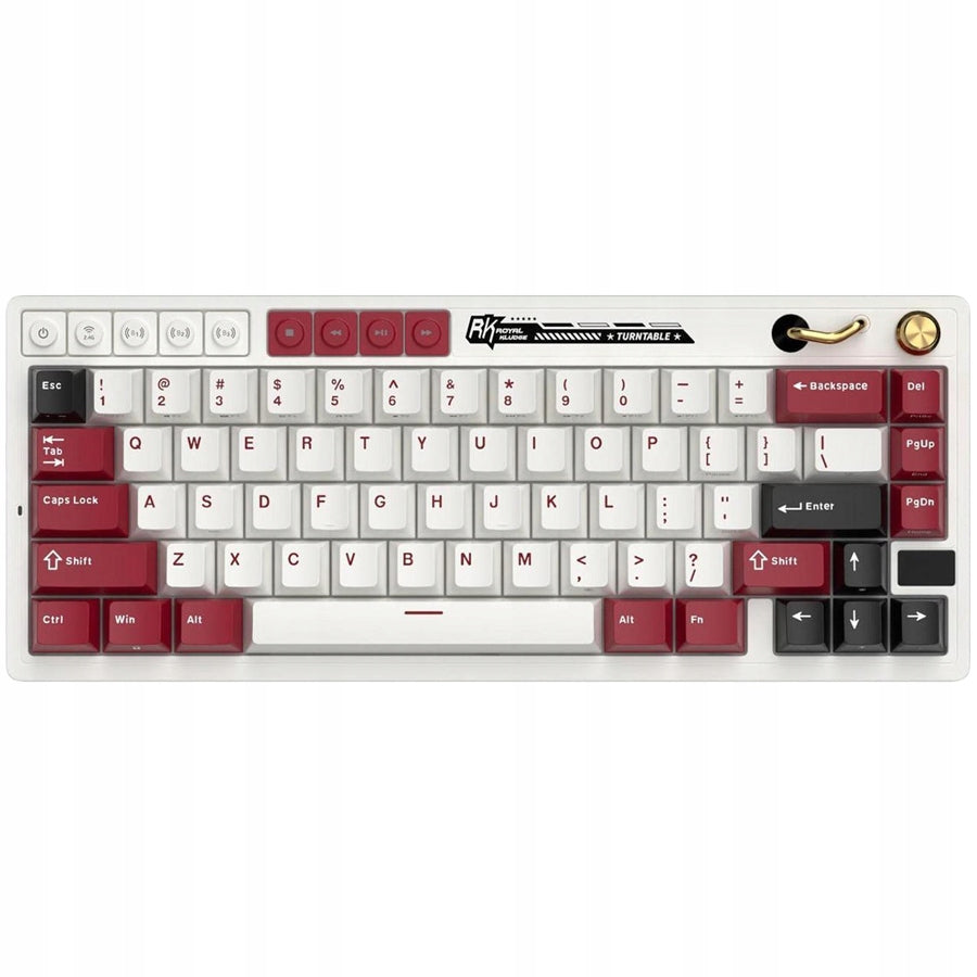 2x ROYAL KLUDGE RK M65 Famicom Gaming Keyboard Beige switch