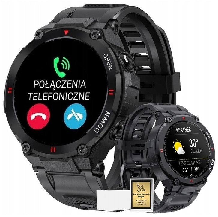 2x Smartwatch Gravity For Boy Black Sports With Talk Function Ip67