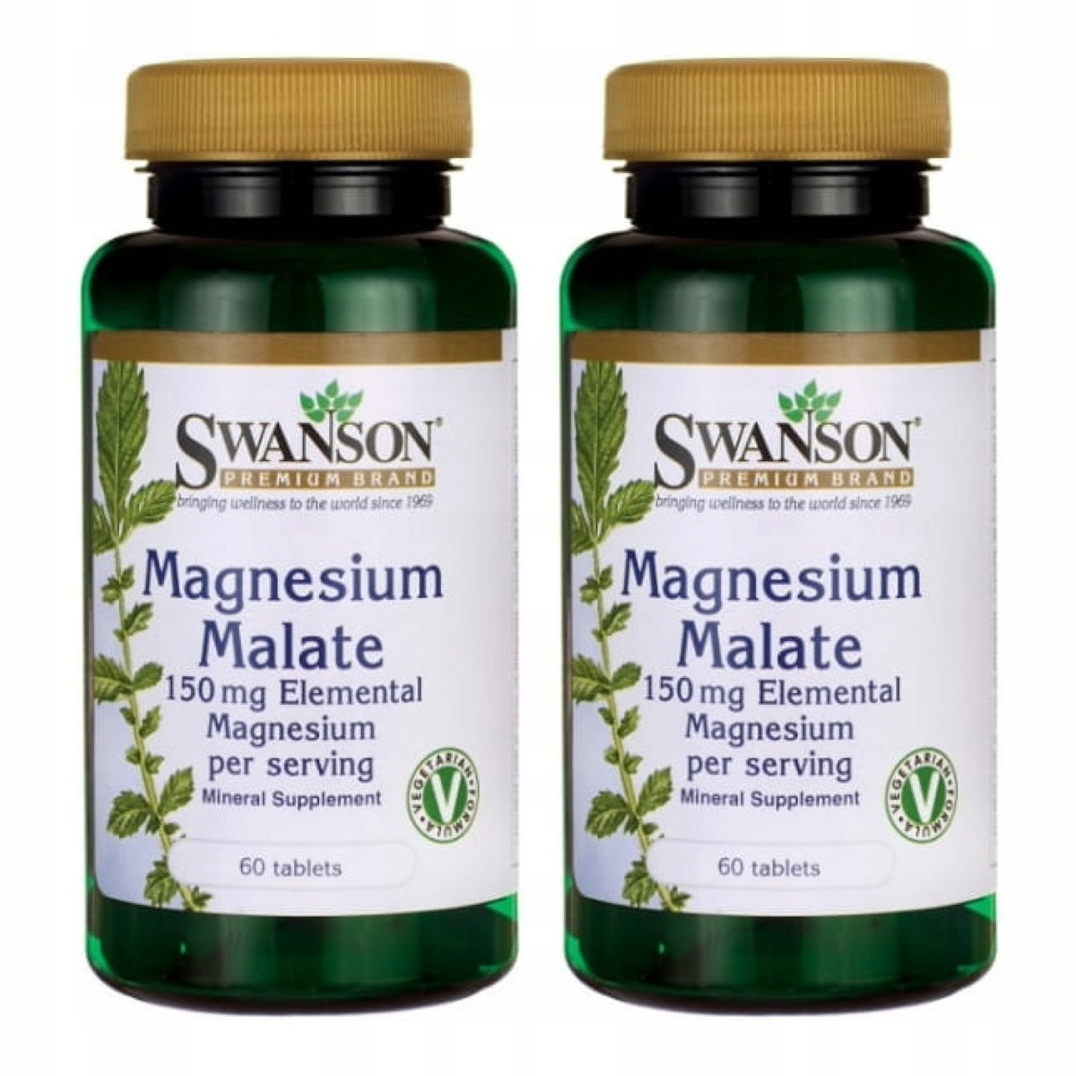 2x Swanson Magnesium malate (Magnesium malate) 60 tablets