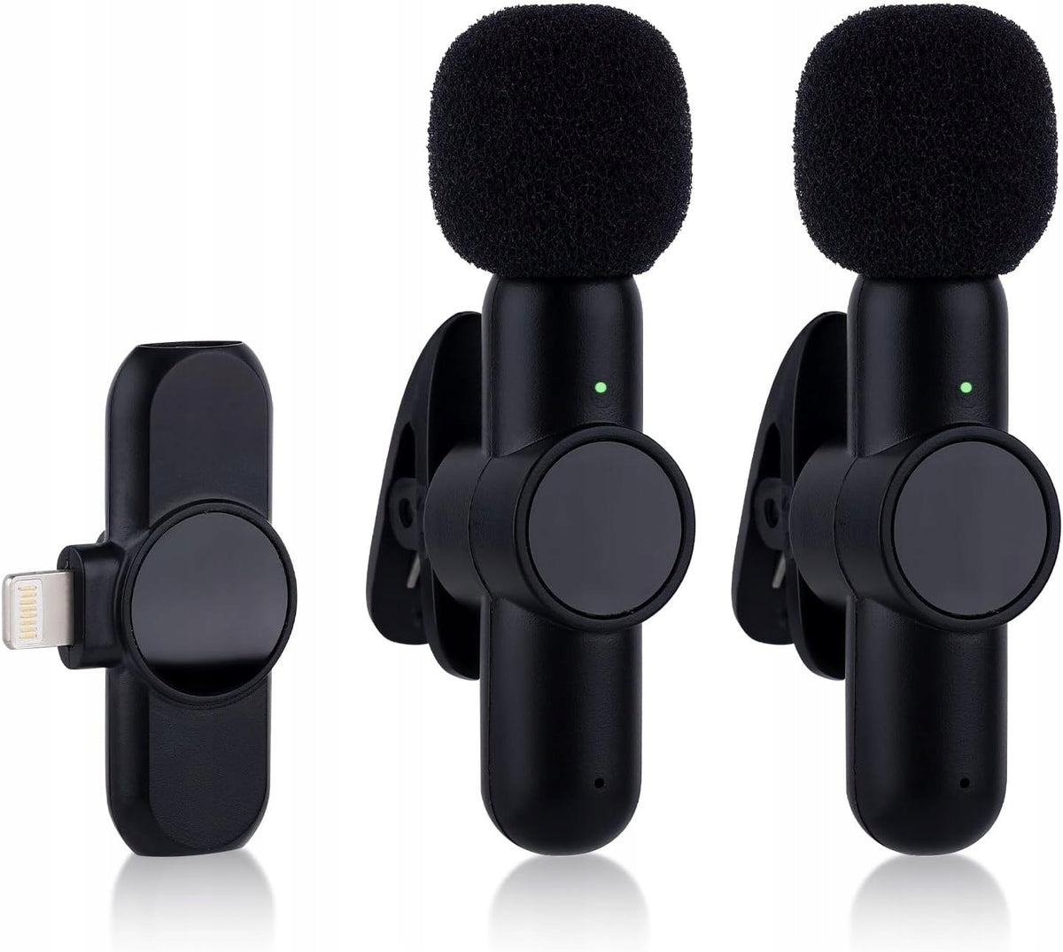 2x TIE MICROPHONE FOR PHONE WITH LIGHTNING INPUT- RECORDING SET