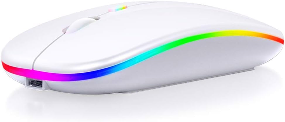 2x USB Wireless Mouse with Backlight White