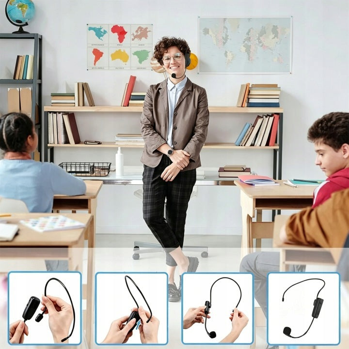 2x Wireless Headset Microphone 2.4G UHF Receiver Packaging status original