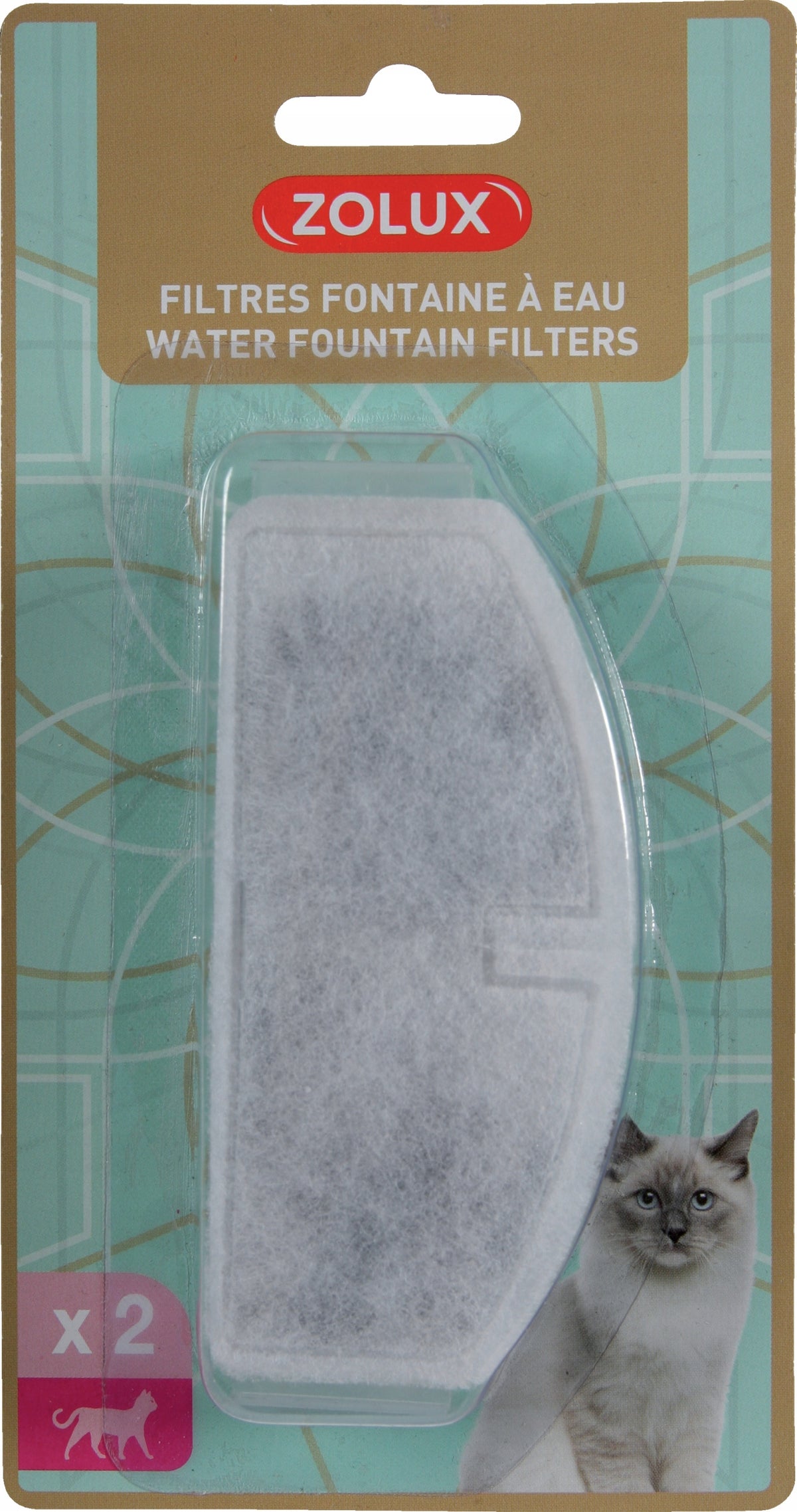 2x Zolux Fountain Filters 2 Pack