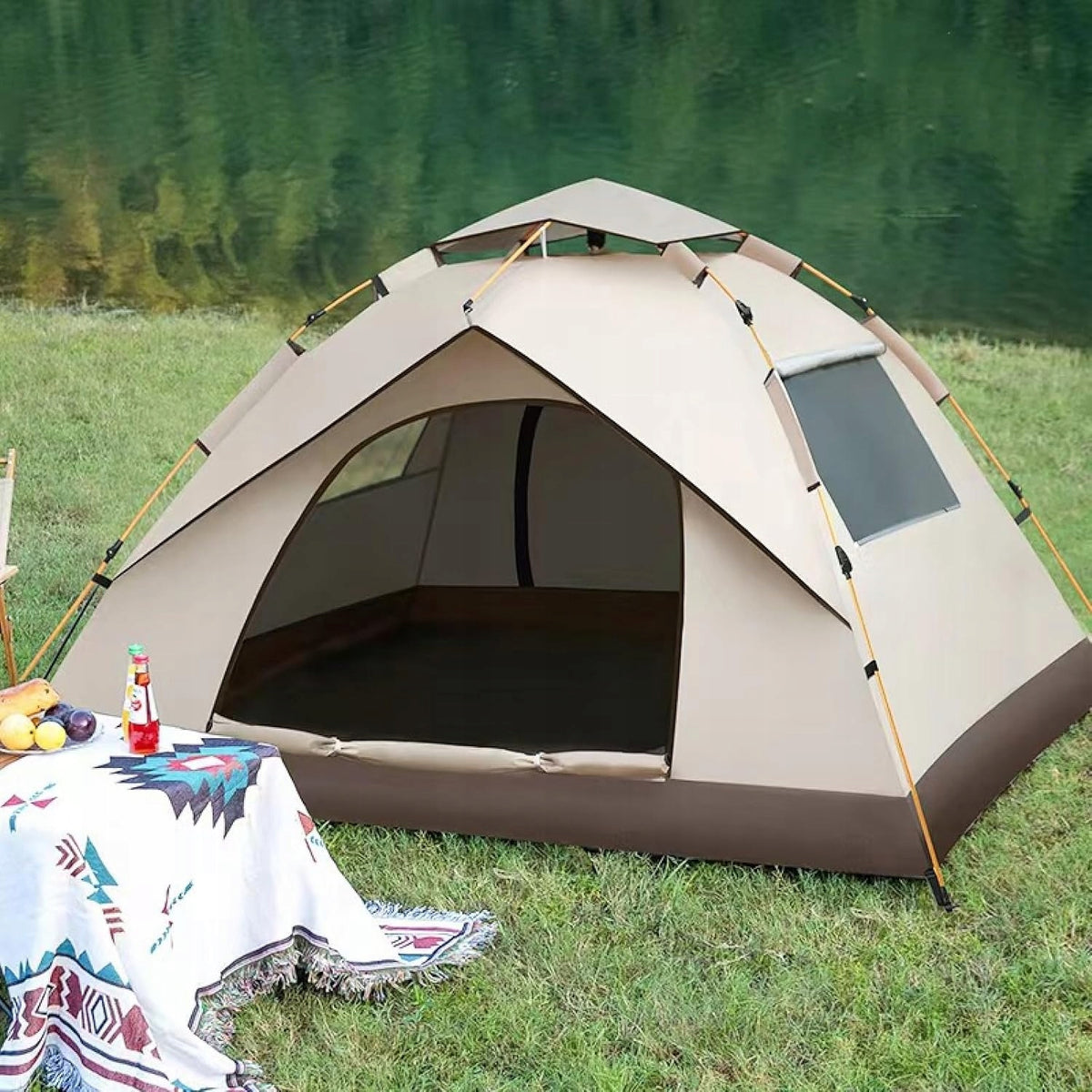 3 PERSON FAMILY CAMPING TENT AUTOMATIC OPENING Packaging status original