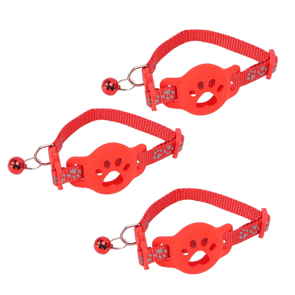 3 Pcs Reflective Cat Collar with Bell to Protect Against 1C