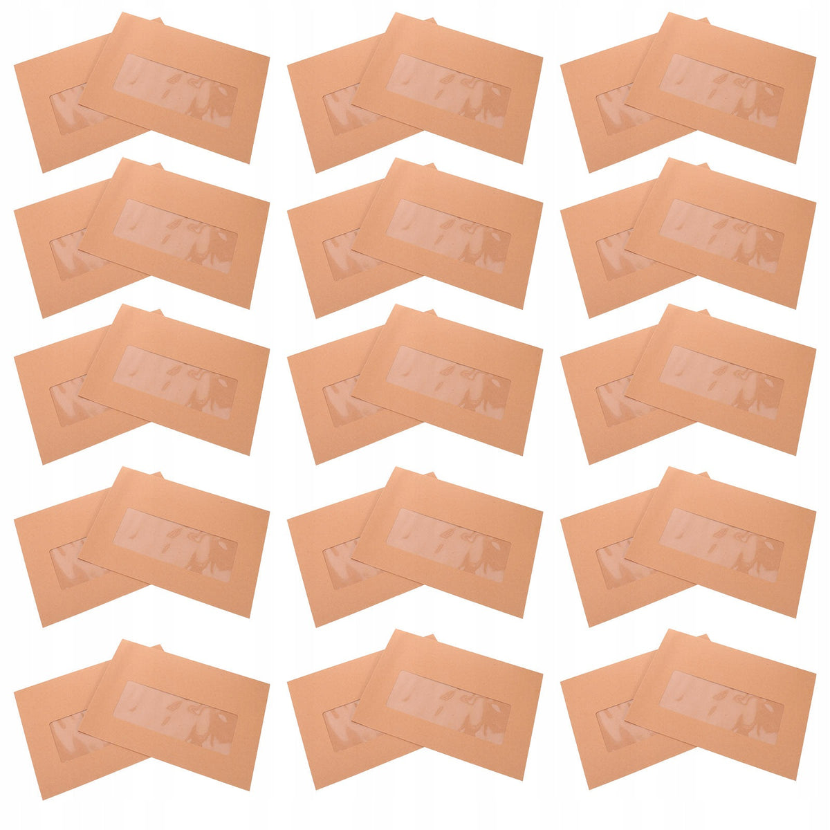 30Pcs Khaki Kraft Window Envelopes for Secure Document Organization