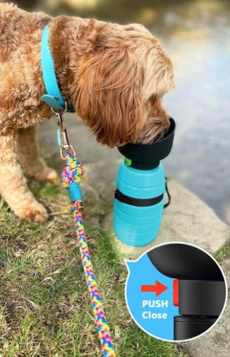 350ML DOG BOTTLE WITH FOLDING TRAVEL BOWL FOR PET WALK Packaging status original