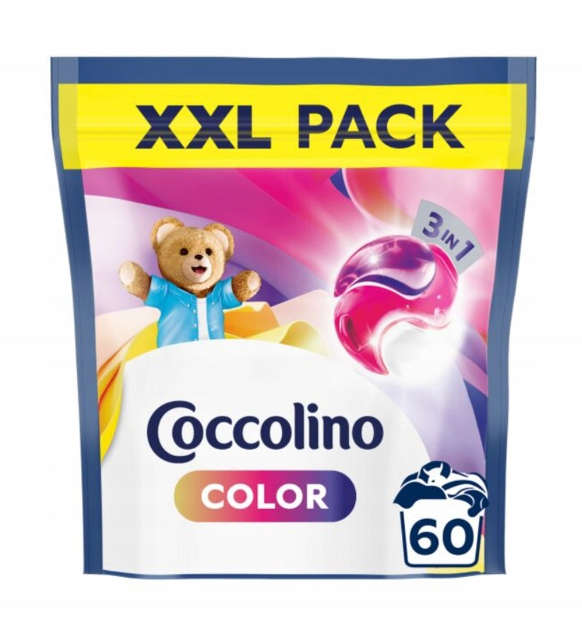 3IN1 CAPSULES FOR WASHING THE COLOR OF COLORED FABRICS COCCOLINO COLOR XXL 60 WASHES