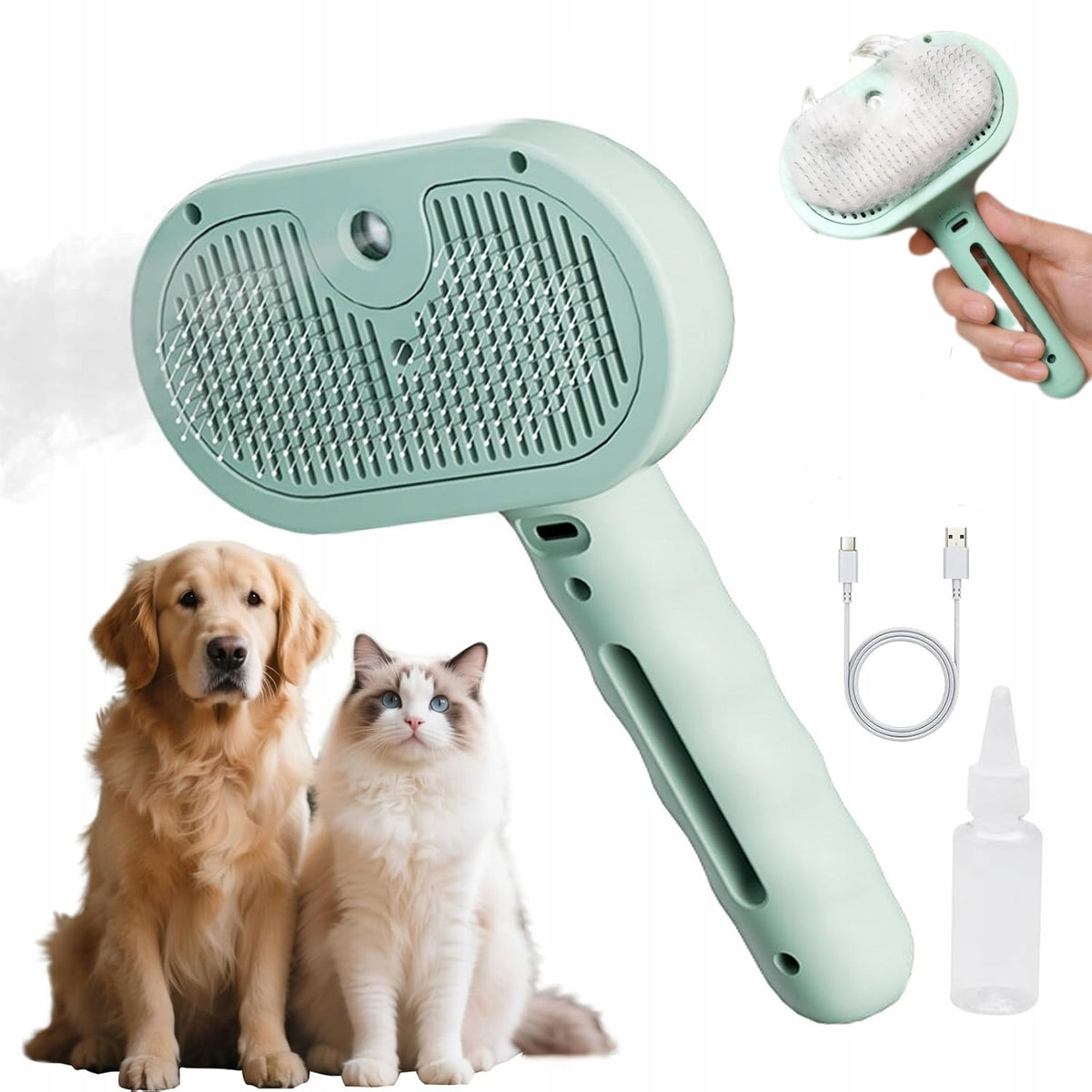 3IN1 CAT STEAM BRUSH ELECTRIC STEAM BRUSH FOR DOG-DISINFECT