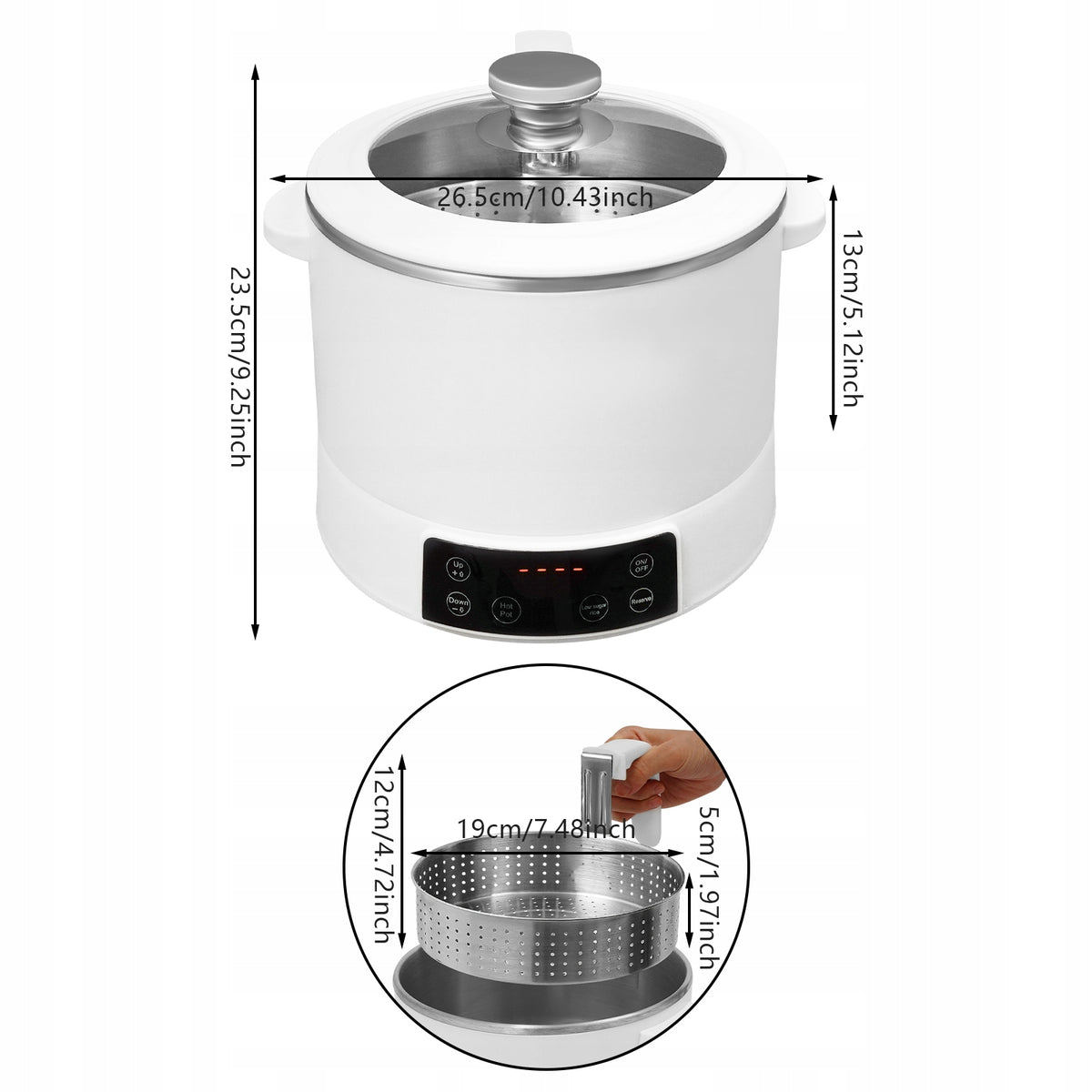 3L Low Sugar Rice Cooker, SS304 Electric Pots with Low Sugar Function, 220V Packaging status original