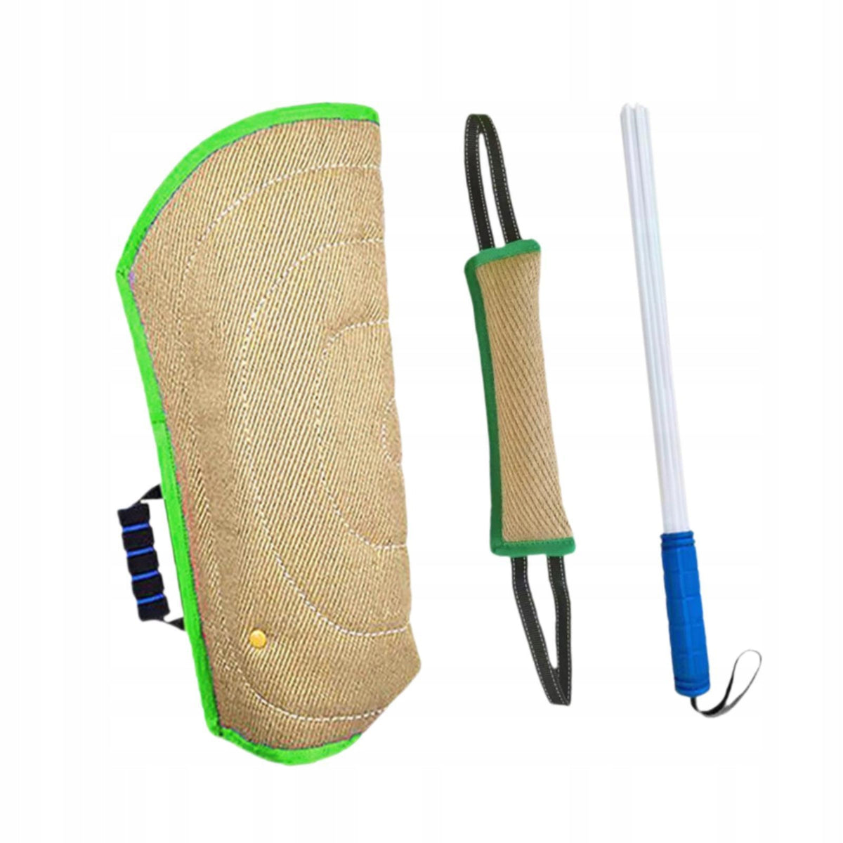 3Pcs Biting Arm Sleeve Professional Chewing Toy Dog Training Stick Green