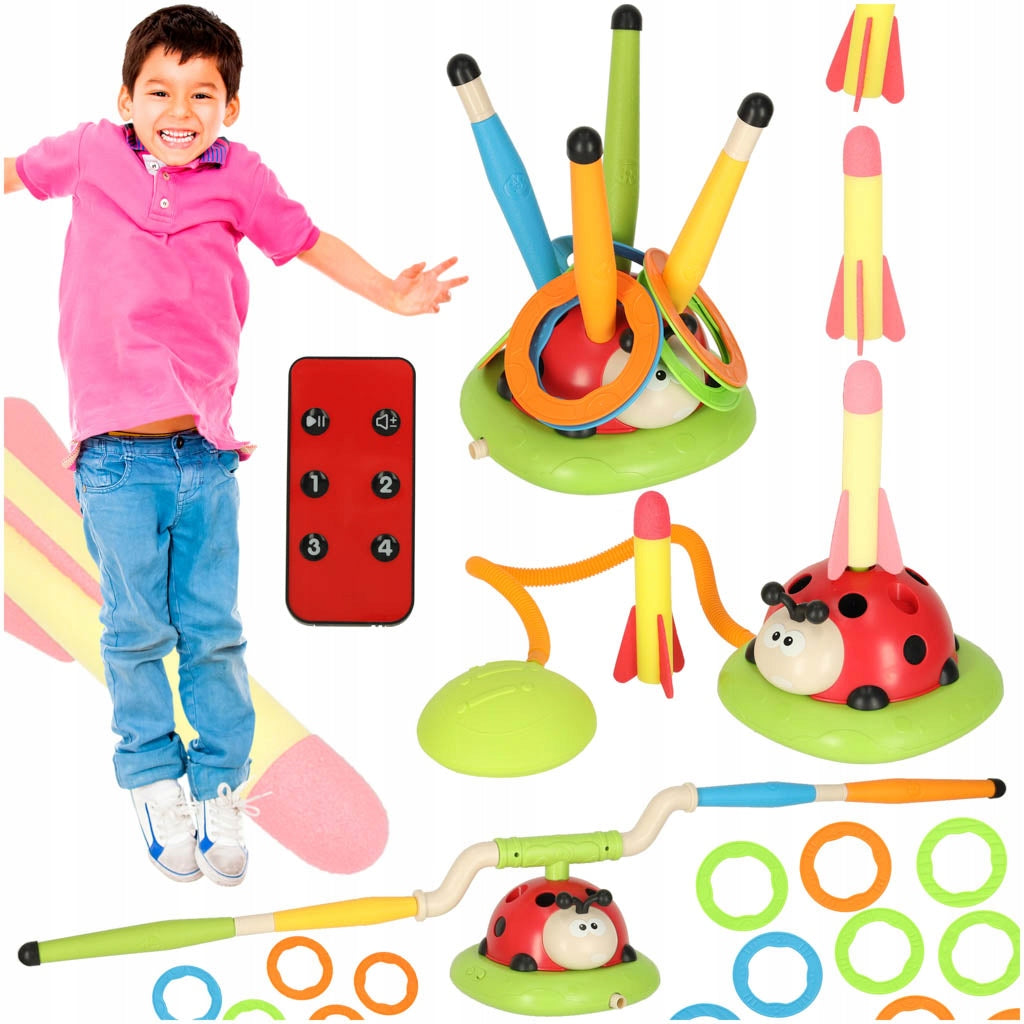 3in1 ARCADE GAME FOR KIDS JUMP ROPE THROW TO TARGET LADYBUG LAUNCHER Packaging status original