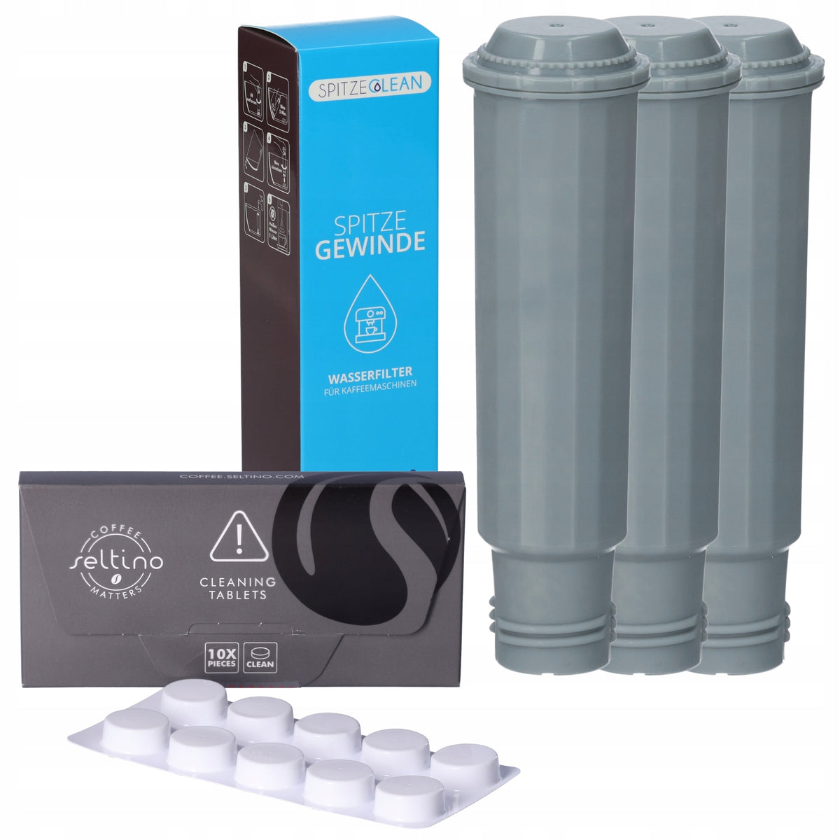 3x Spitze Gewinde filter for KRUPS machine replacement for F088 tablets CLEAN