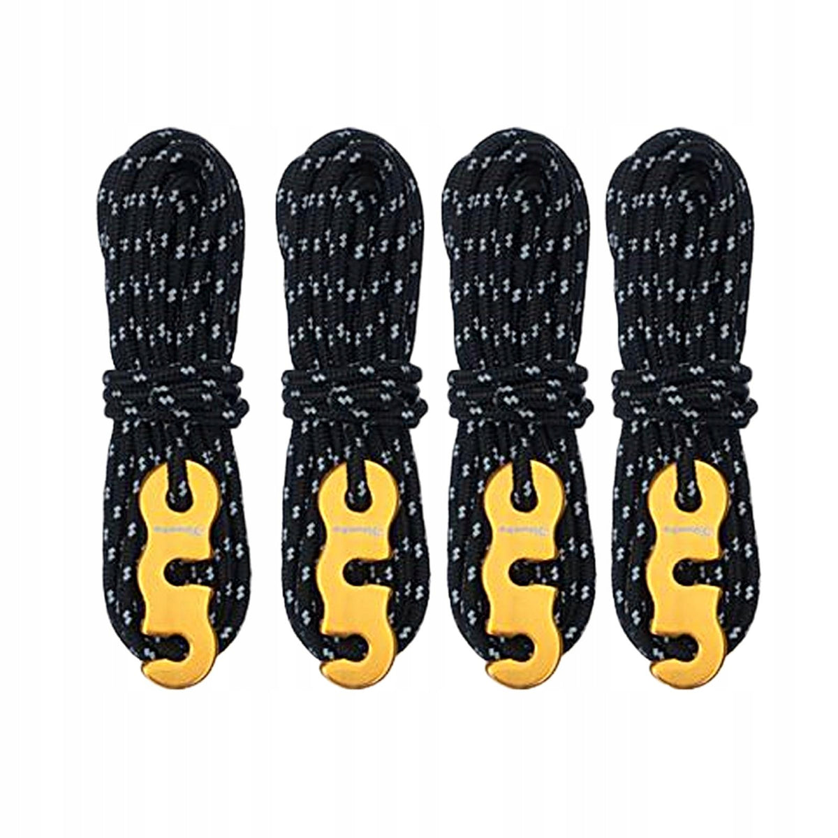 4 Pieces Tent Rope High Strength 3mm Diameter Lightweight Portable Black
