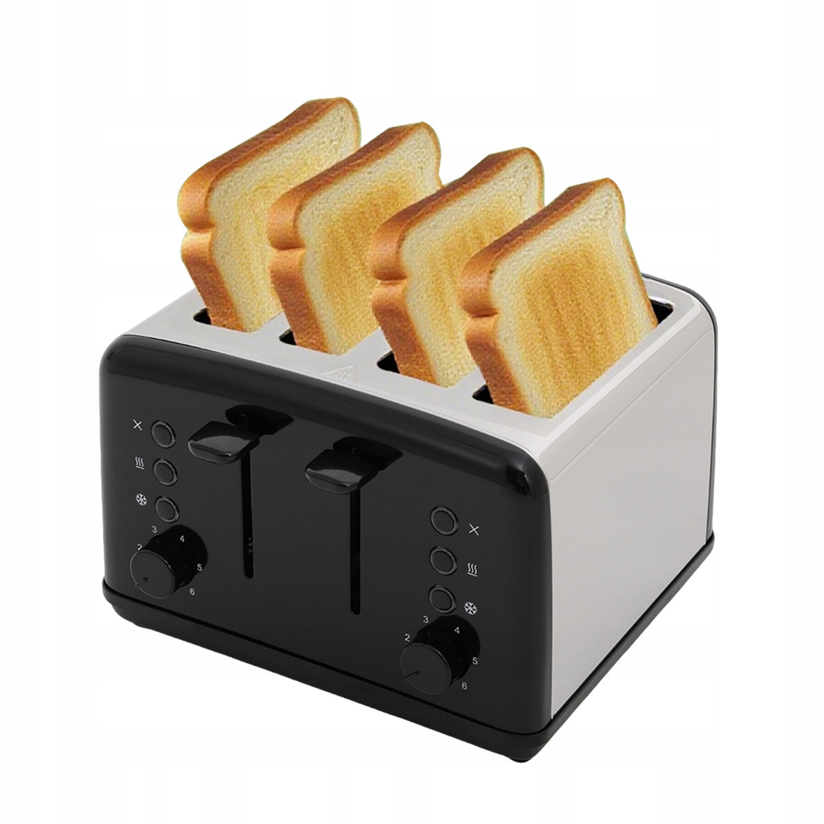 4 Slice Toaster , Wide Slot Toaster, Electric Toaster 1750W