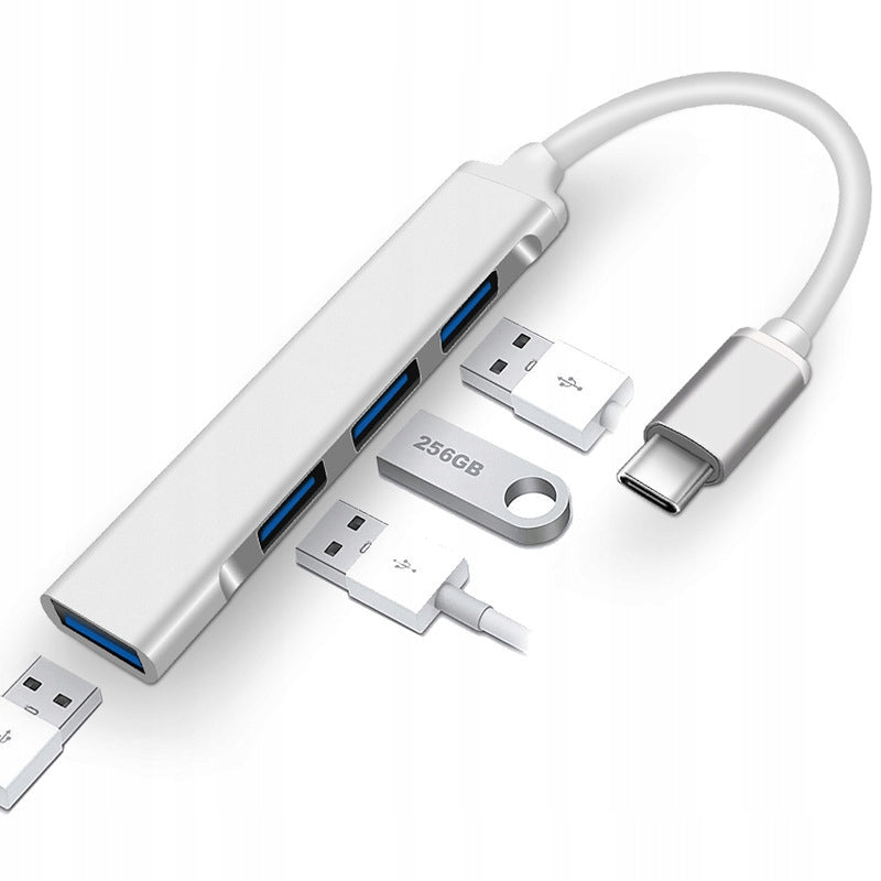 4 X USB 3.0 HUB USB C ADAPTER SPLITTER PORT ADAPTER