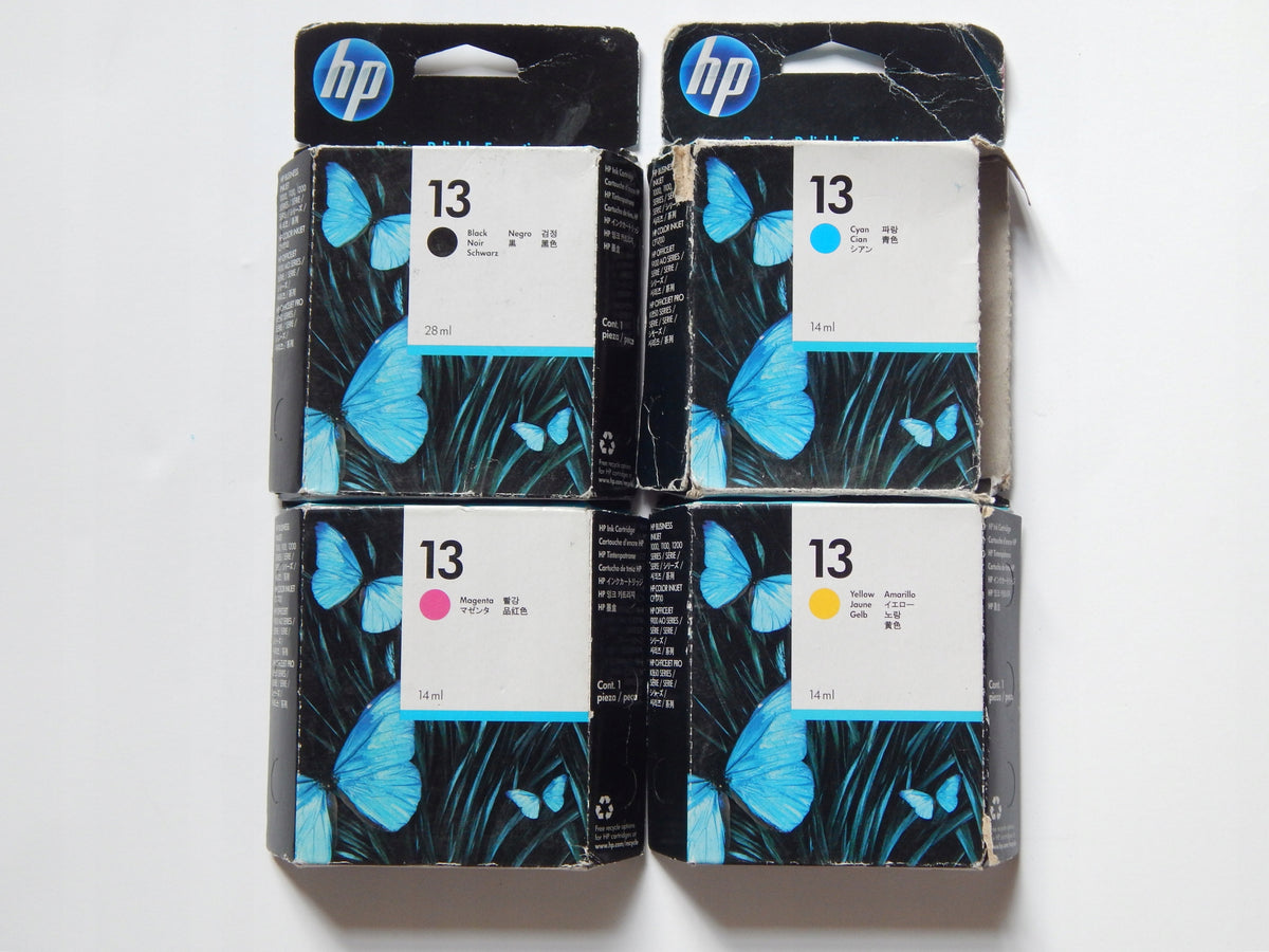 4 x HP 13 CMYK Original ink, Set