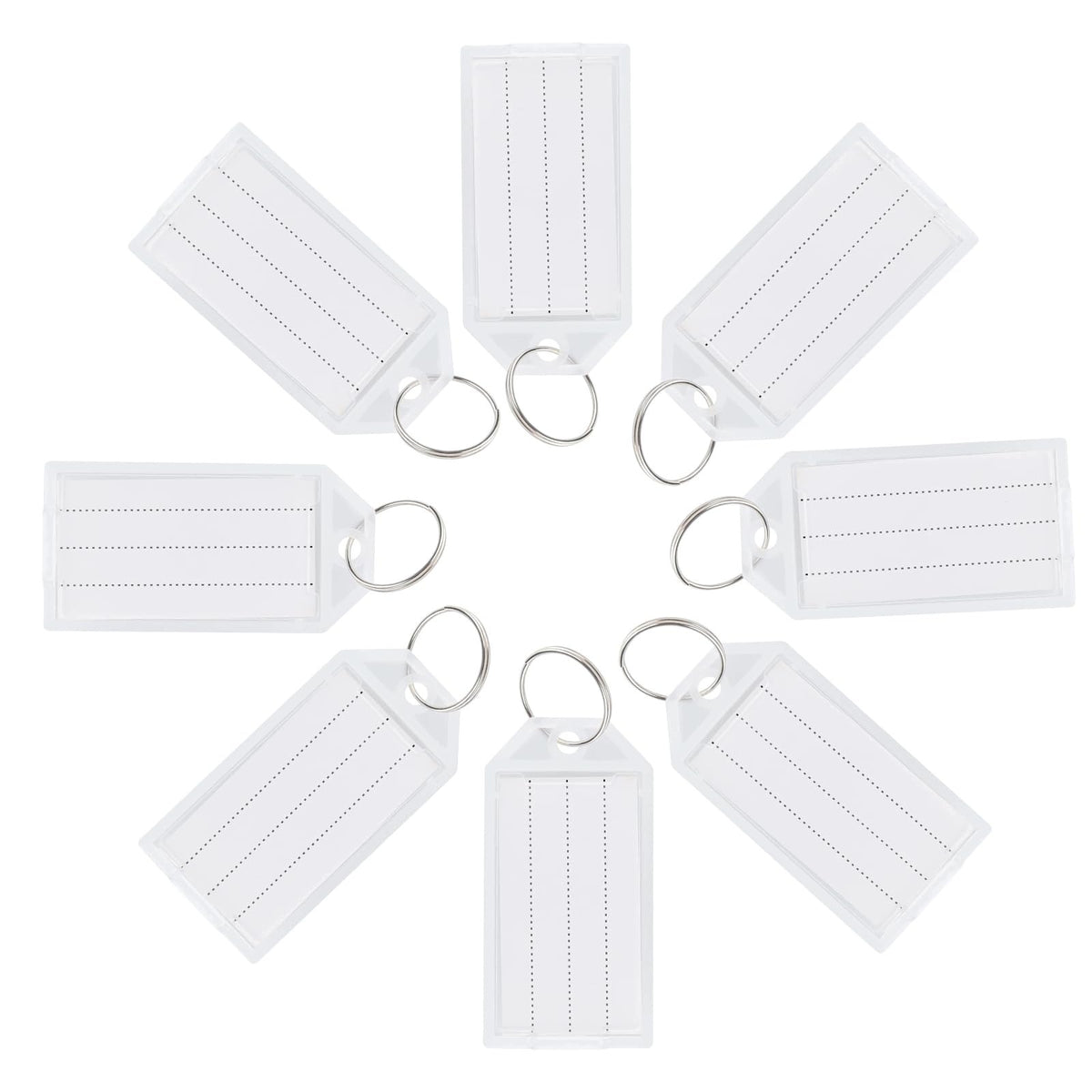48PCS PLASTIC KEYCHAINS 5 8 X 2 8CM FOR WRITING