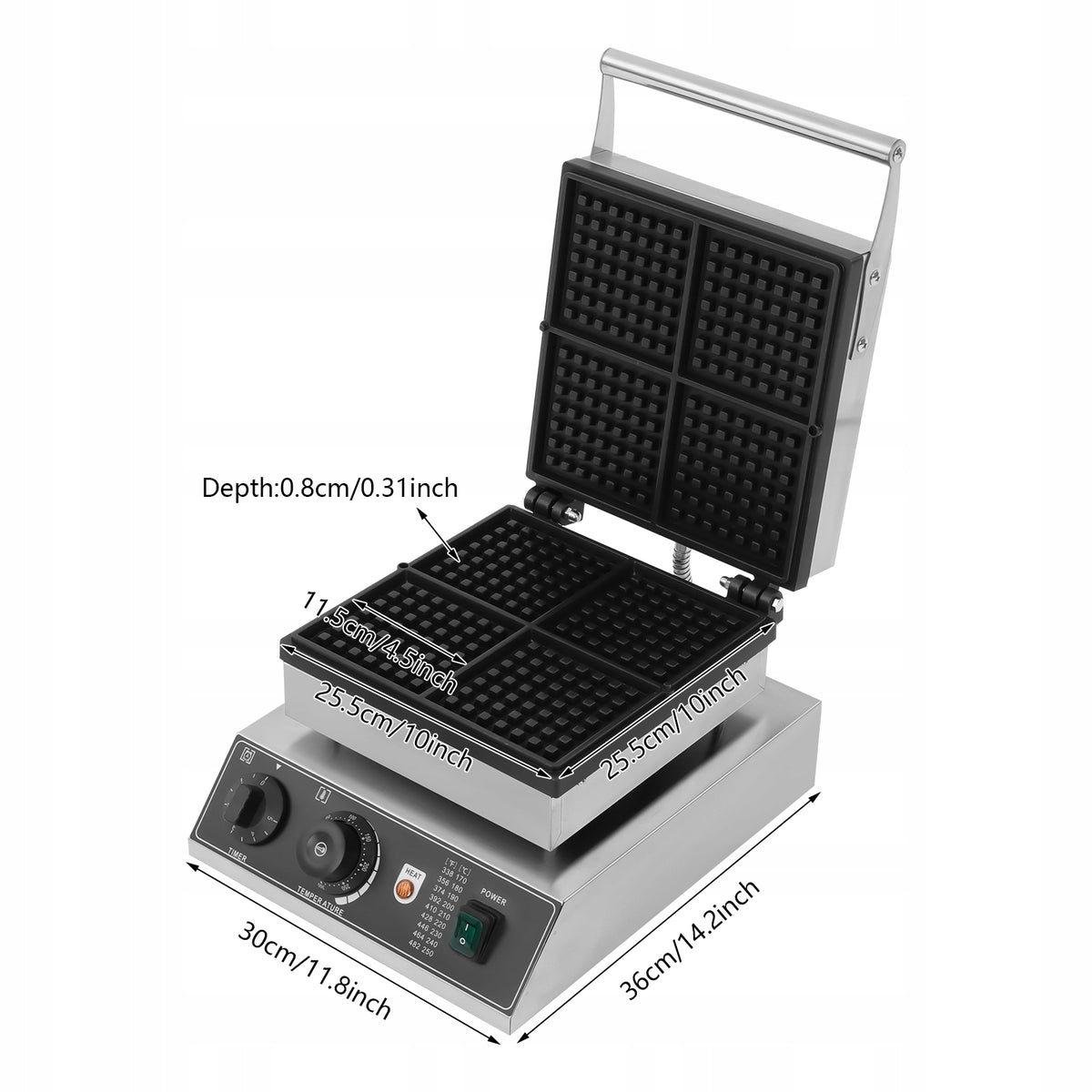 4IN1 PROFESSIONAL WAFFLE IRON 2000W Packaging status original