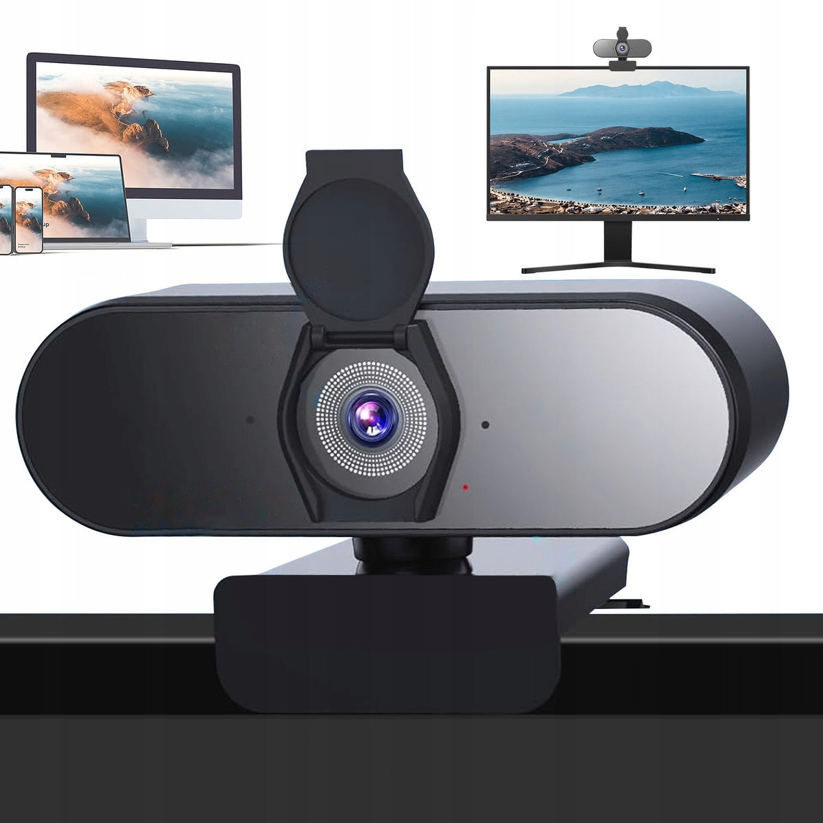 4K AUTOFOCUS WEBCAM 2 MICROPHONES NOISE REDUCTION FOR STREAMING