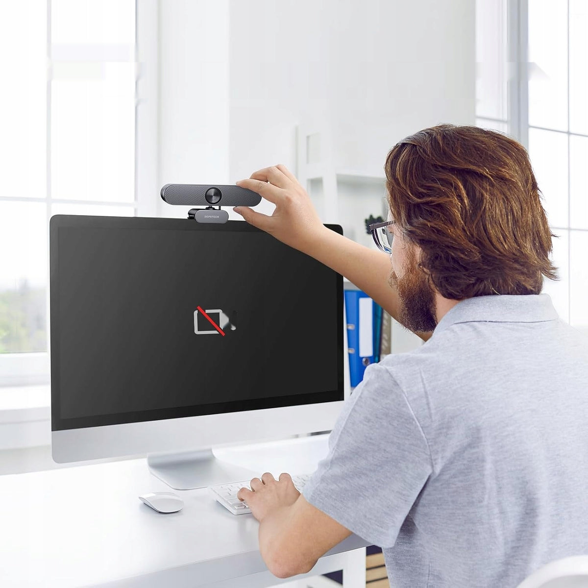 4K DEPSTECH DW50 Pro Webcam + Remote Control + Zoom AutoFocus Microphone Packaging status original