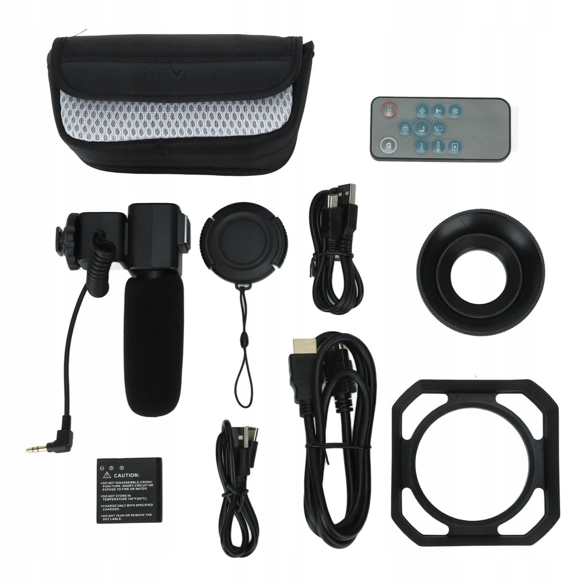 4K Video Camera with Remote Control Microphone Lens Cover Digital Camera with 8G Brand no brand