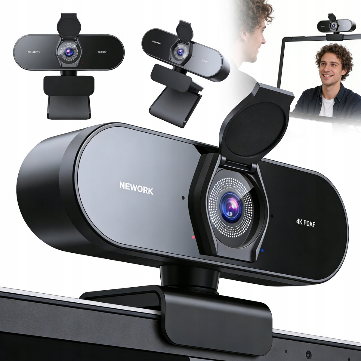 4K WEBCAM FOR COMPUTER WITH MICROPHONE FOR LAPTOP REMOTE WORK