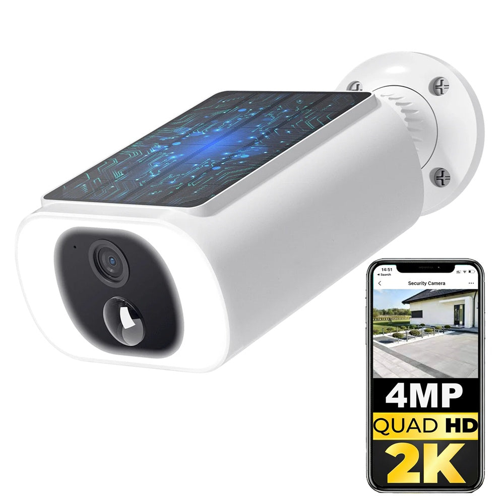 4MPX Wireless Solar Security Cameras for Outdoor Use