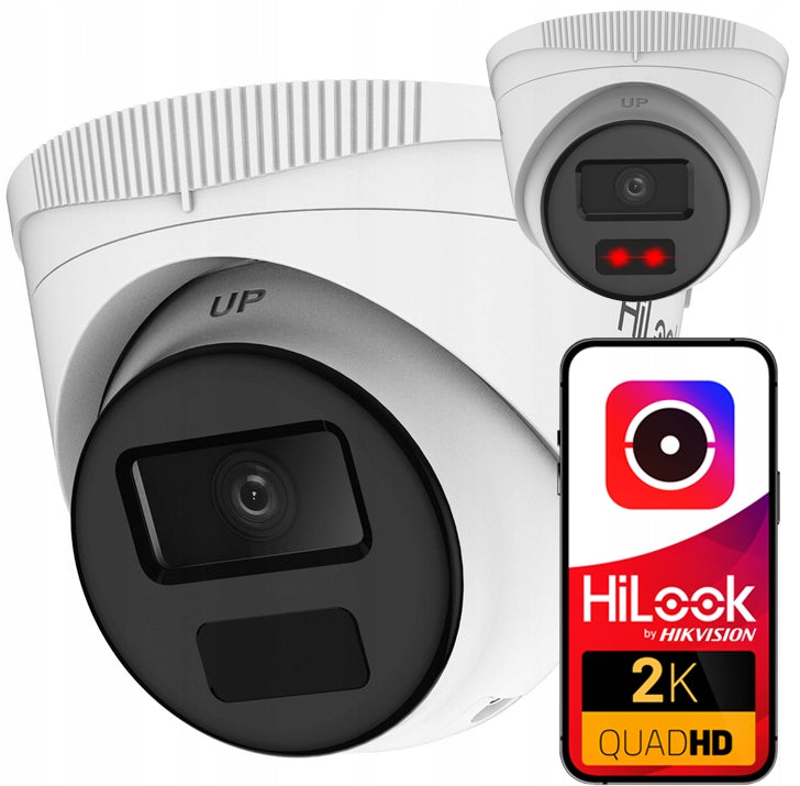 4MPx Dome IP Camera HiLook Hikvision Outdoor Preview 24/7 App