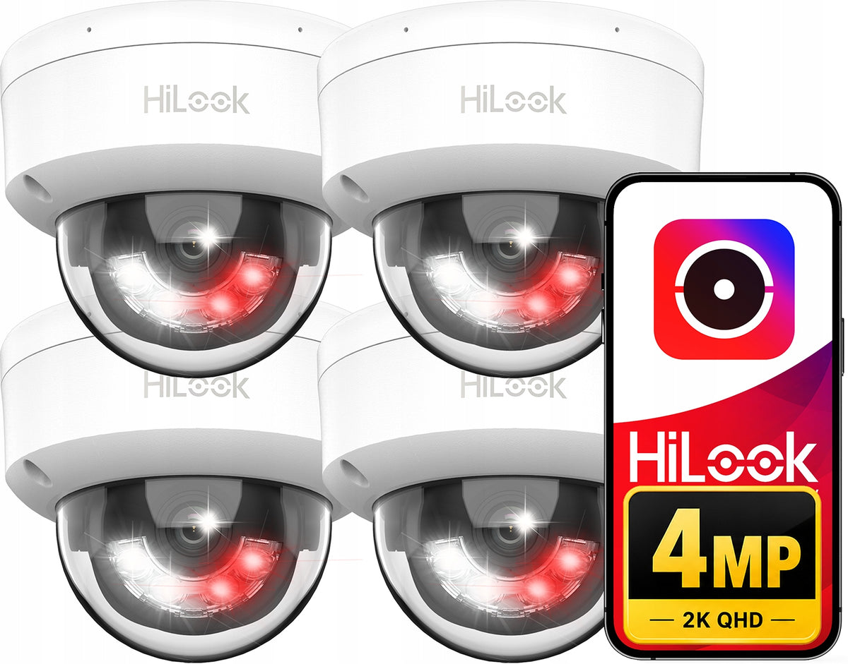 4MPx HiLook IPC-D140HA-LUC Smart Hybrid Light PoE IK08 Resistant