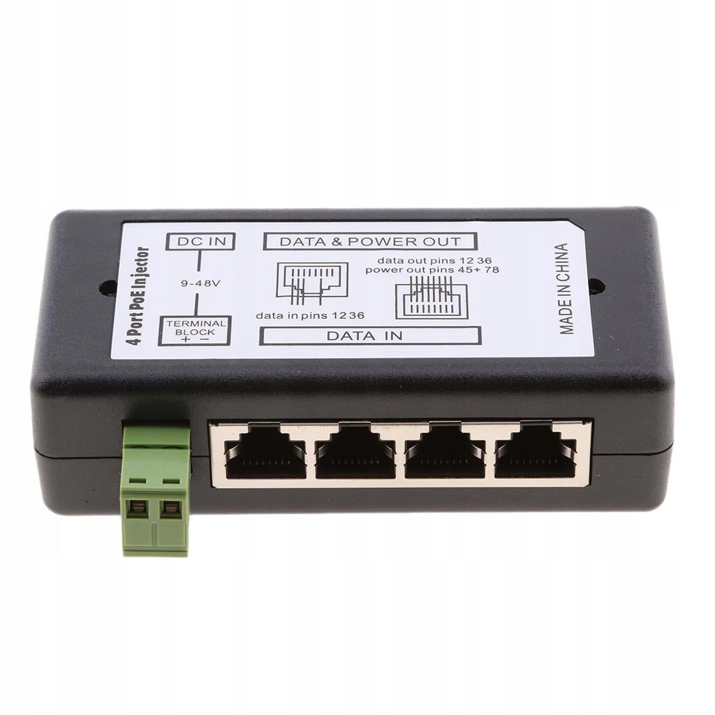 4POE Ports Injector Switch 12V V Passive Power