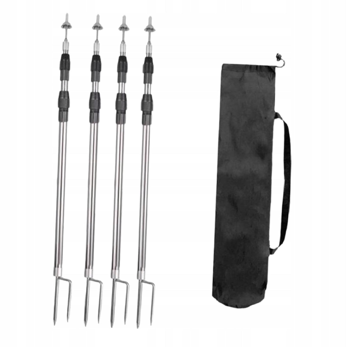 4Pcs Camping Tarp Poles Support Rods Multifunctional Accessories 1.5M