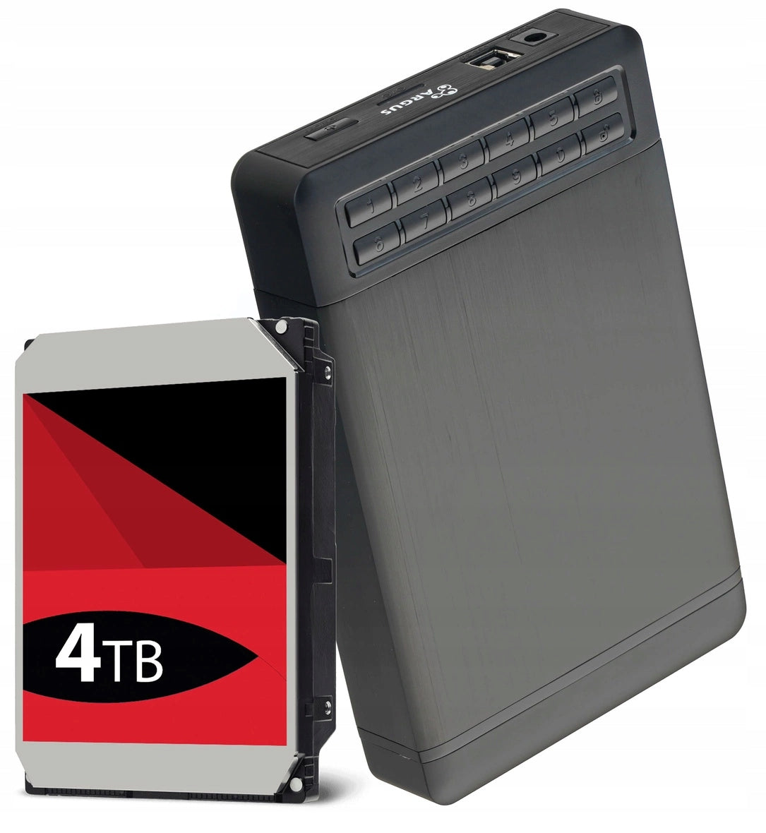 4TB Argus GD-35LK01 USB 3.0 256-bit AES Encrypted Portable Drive Password Manufacturer code GD-35LK01-4TB