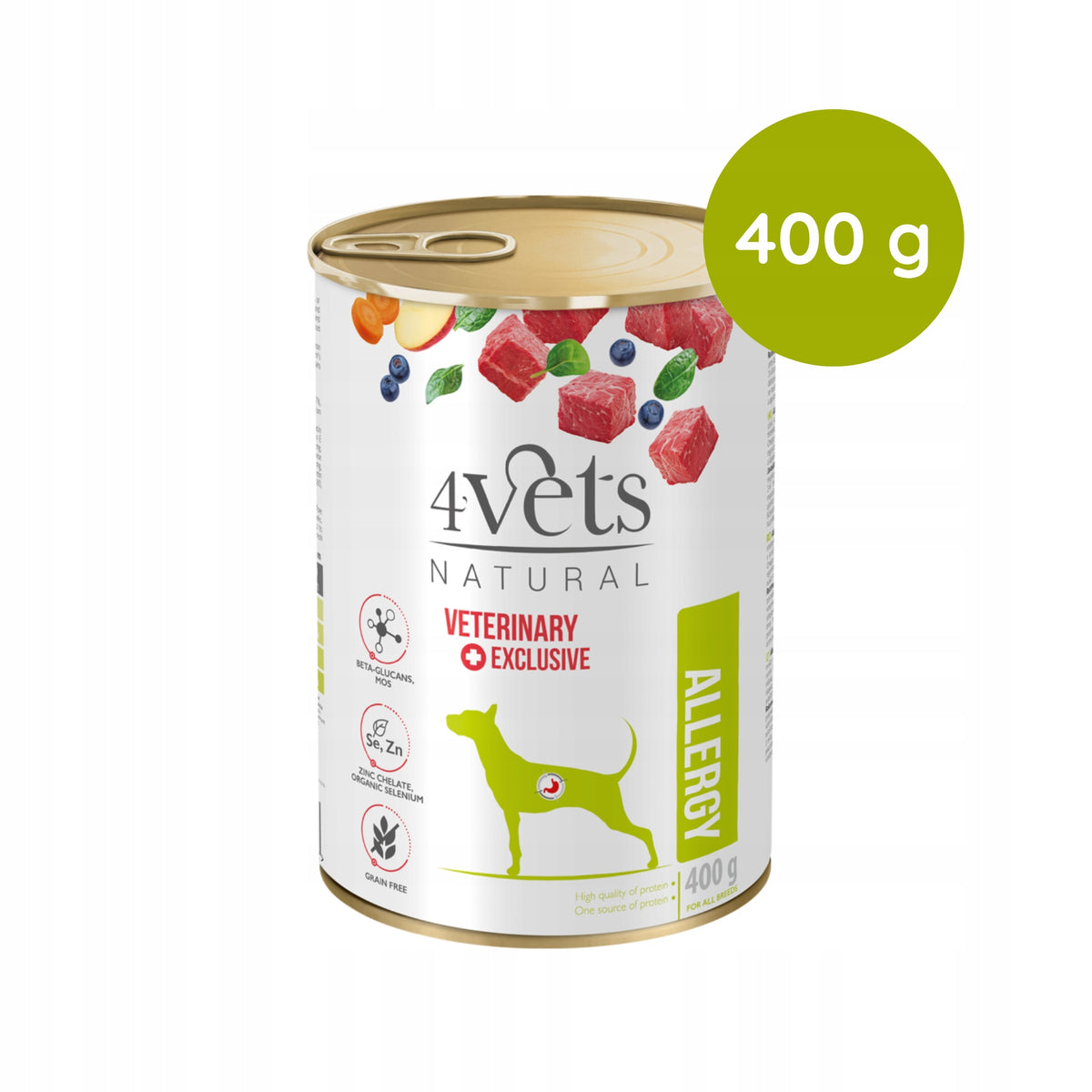4Vets Natural Allergy 400g Packaging status original