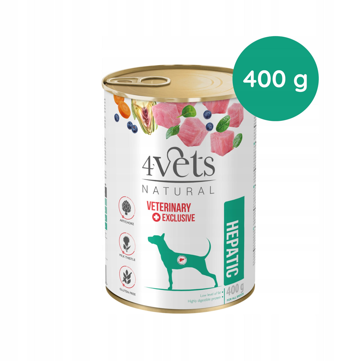 4Vets Natural Hepatic 400g Packaging status original