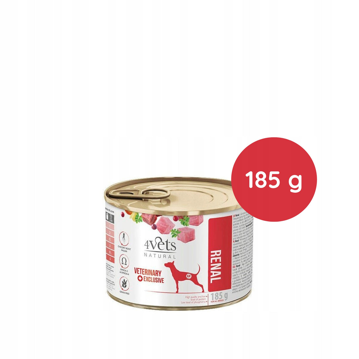 4Vets Natural Renal 185g Packaging status original