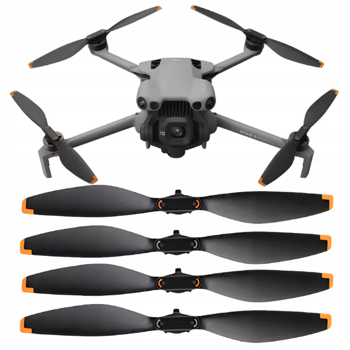 4X DJI MINI 5 PRO DRONE PROPELLERS - 4 PIECES 6028F ORANGE (2x CW + 2x CCW)