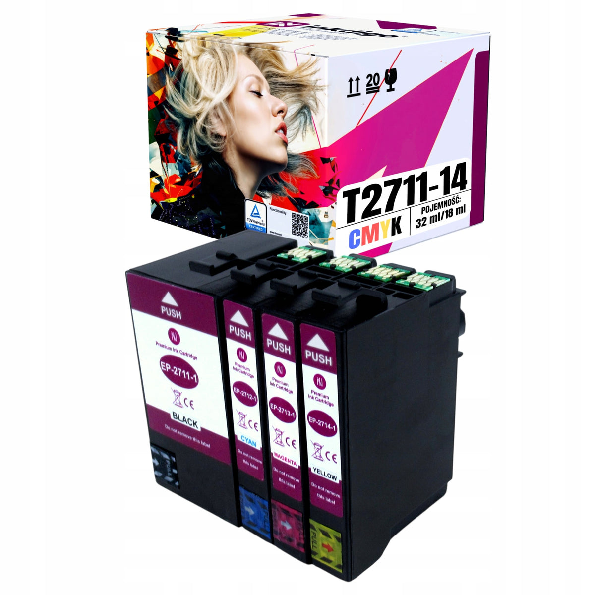 4x Ink for EPSON WORKFORCE WF7210DTW WF7710DWF WF7715