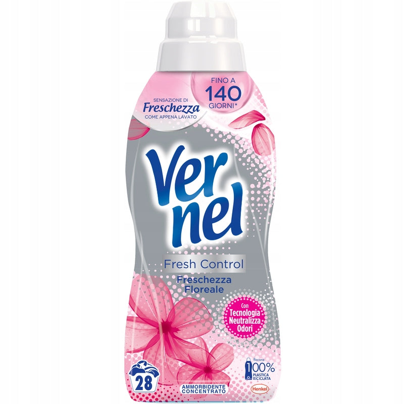 4x Vernel Fresh Control Floral Freshness, 28 Washes, 700 ml Softener