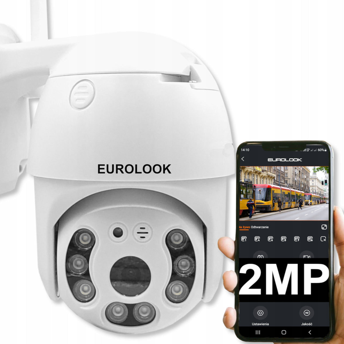 4xZOOM 2Mpx Outdoor WiFi Camera 360° Tracking