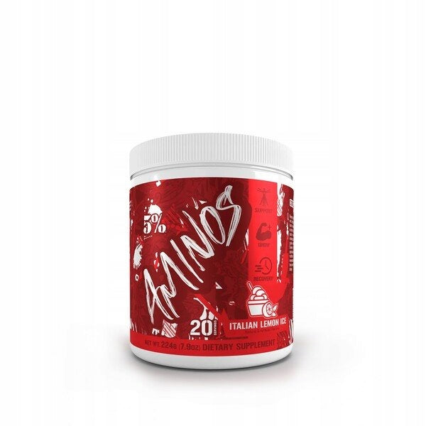 5% Nutrition Aminos - Code Red, Italian Lemon Ice - 224g