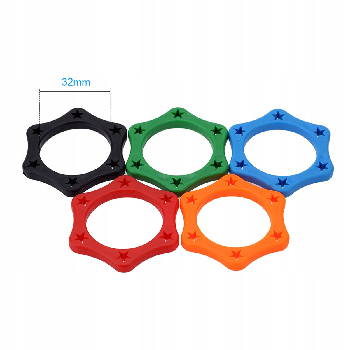 5 Pcs Rubber Wireless Handheld Microphone, 5N Ring