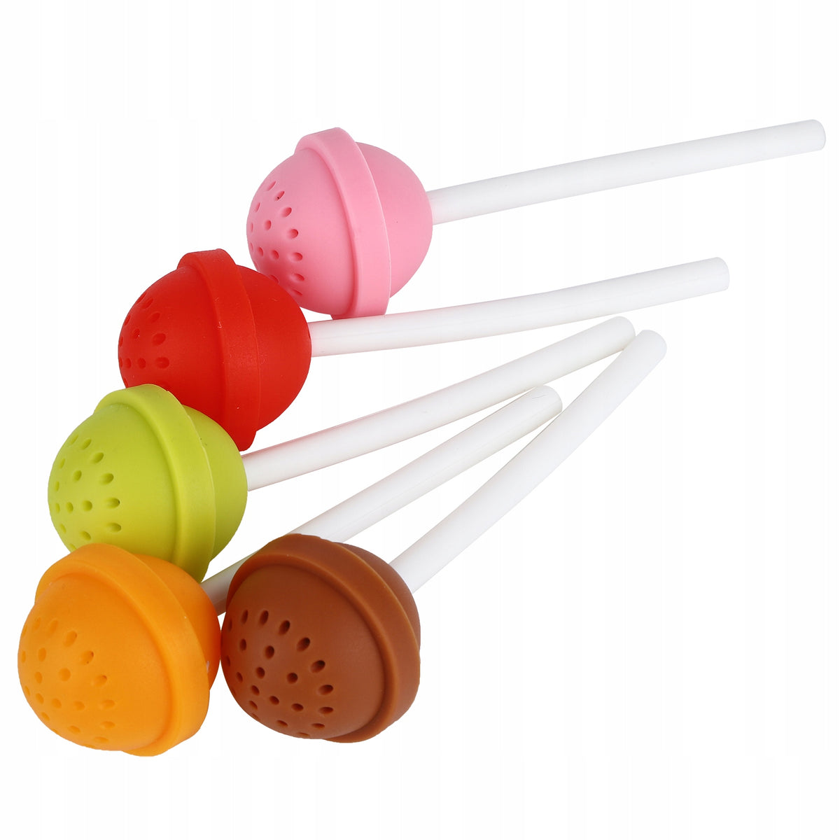 5 Pcs Tea Maker Silicone Tea Strainer with E6 Filter