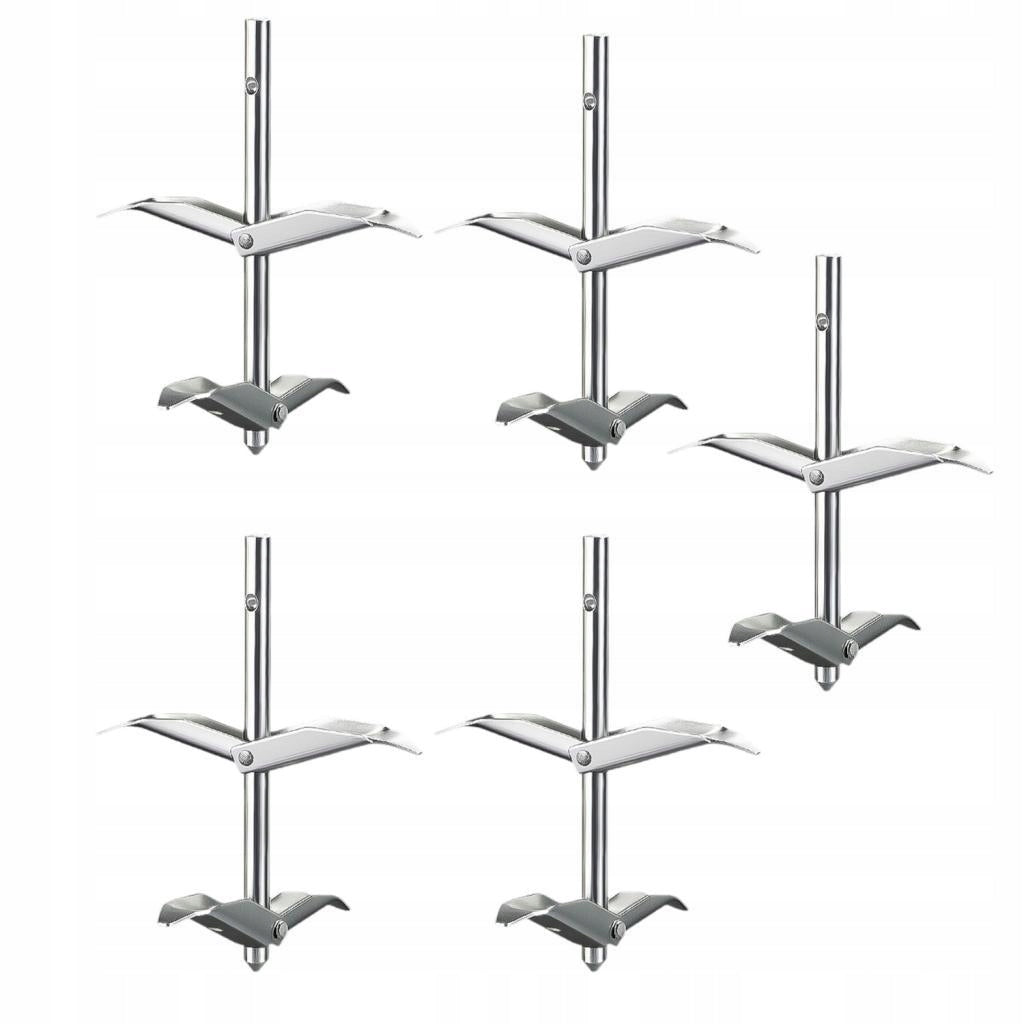 5 Pieces Ground Anchors Portable Professional Grape Trellis Large Silver
