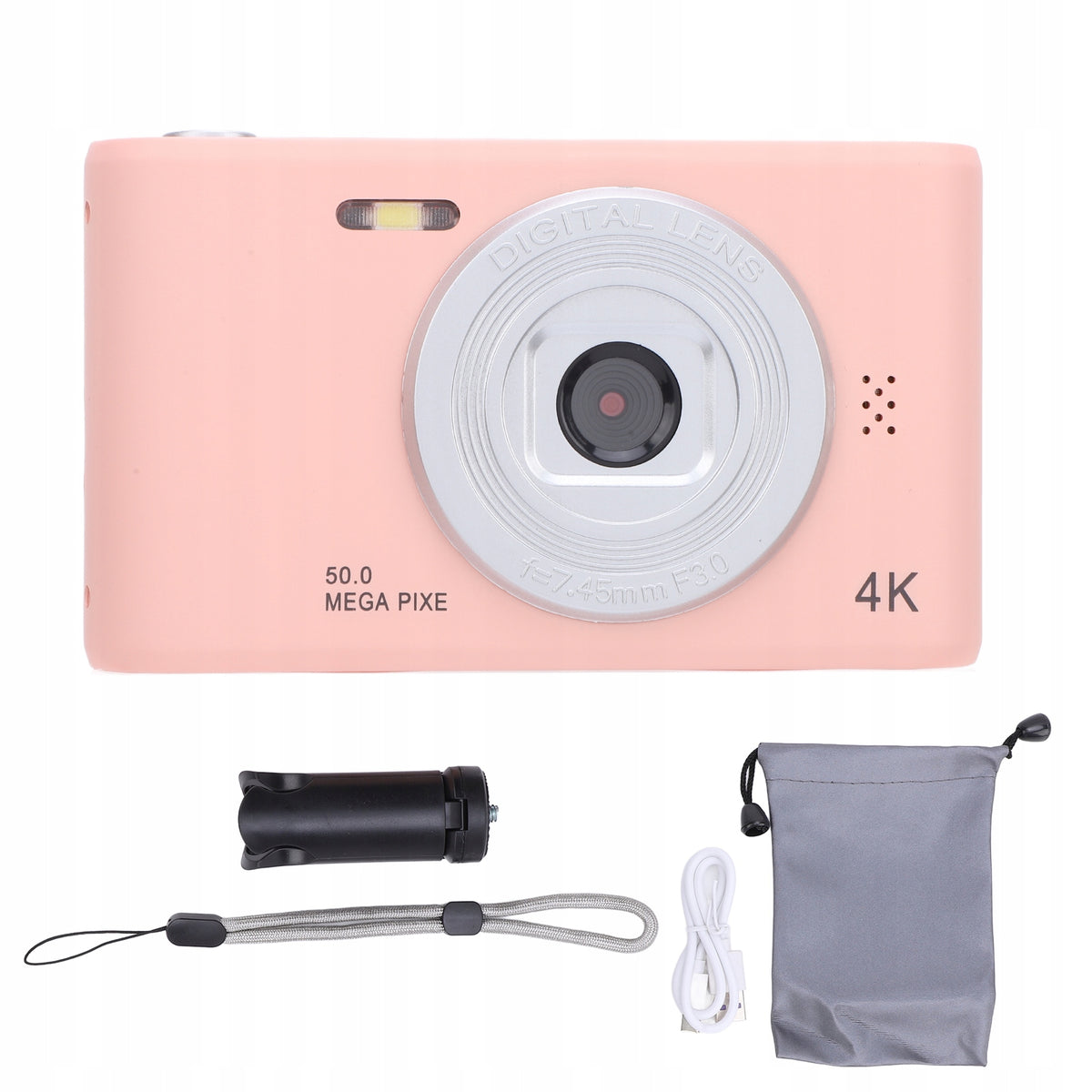 50 MP Digital Camera with Two Lenses, Self-Adjusting, JM